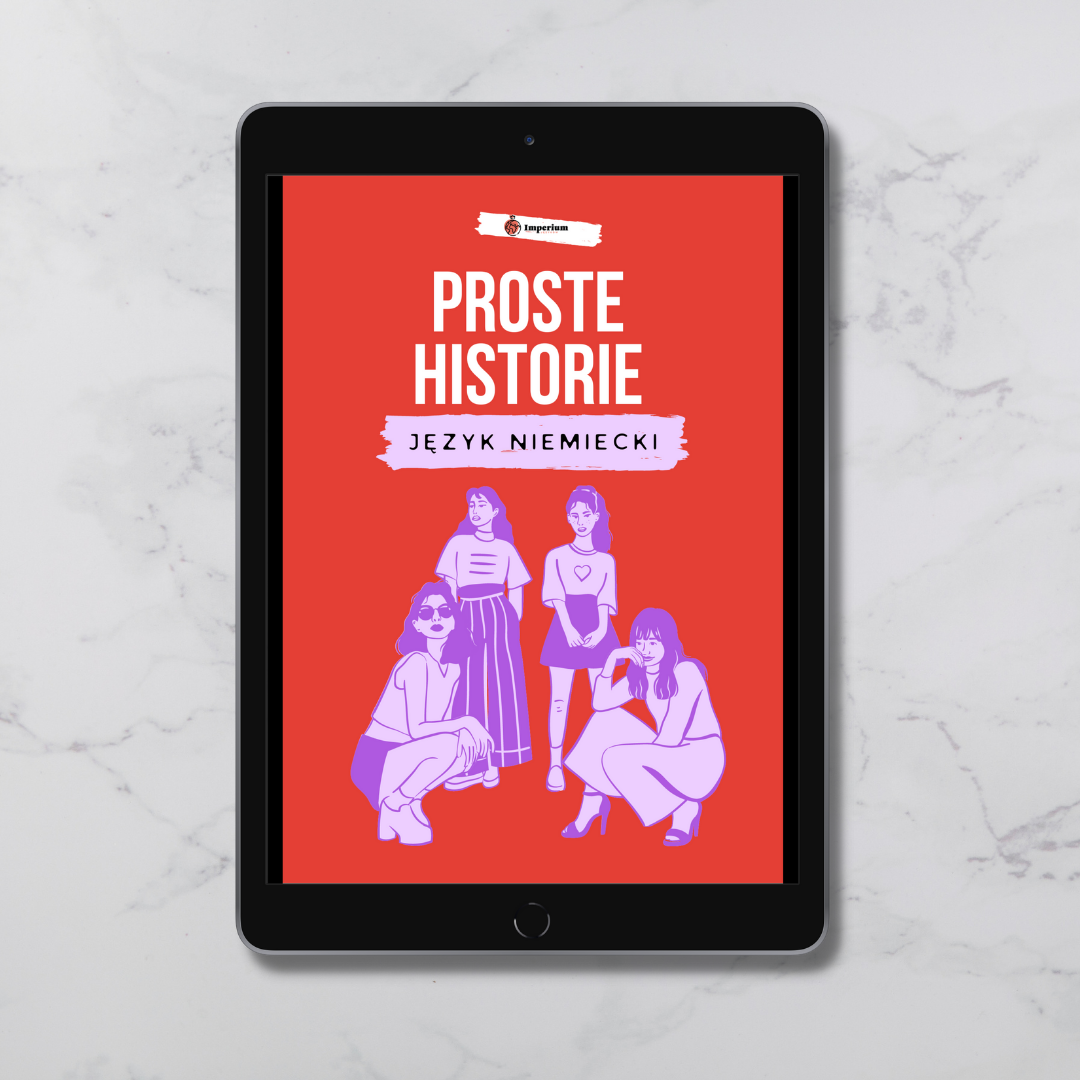 Okładka eBooka „Proste historie” – wariant język niemiecki – Imperium Języków