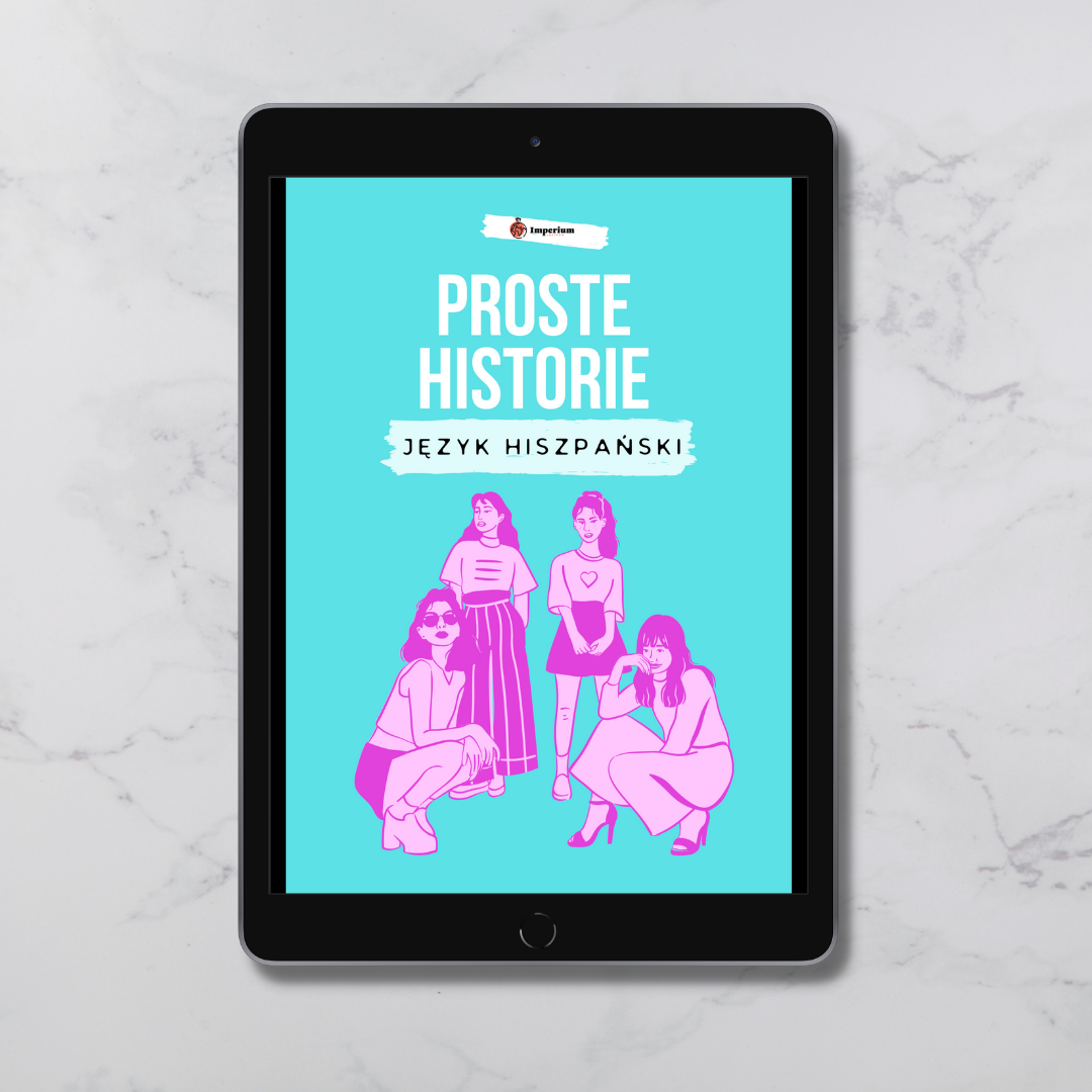 Okładka eBooka „Proste historie” – wariant język hiszpański – Imperium Języków