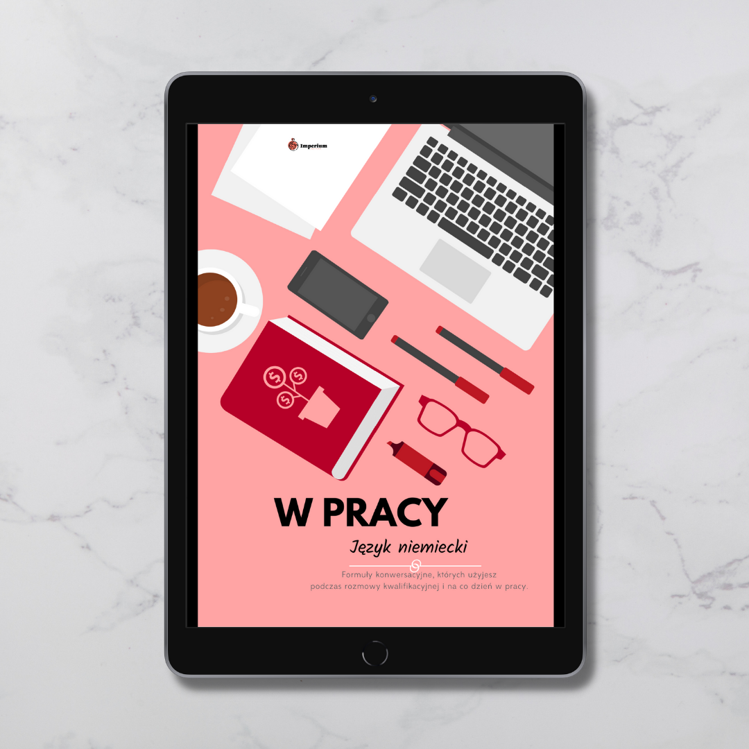 Okładka eBooka „W pracy” – wariant język niemiecki – Imperium Języków
