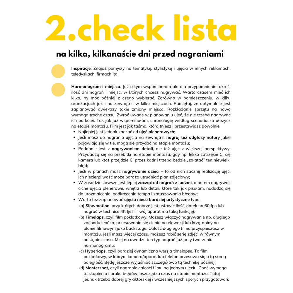 Jak przygotować się przed nagraniami video. Check listy, organizacja miejsca, stylizacja i ćwiczenia na chwilę przed wystąpieniem