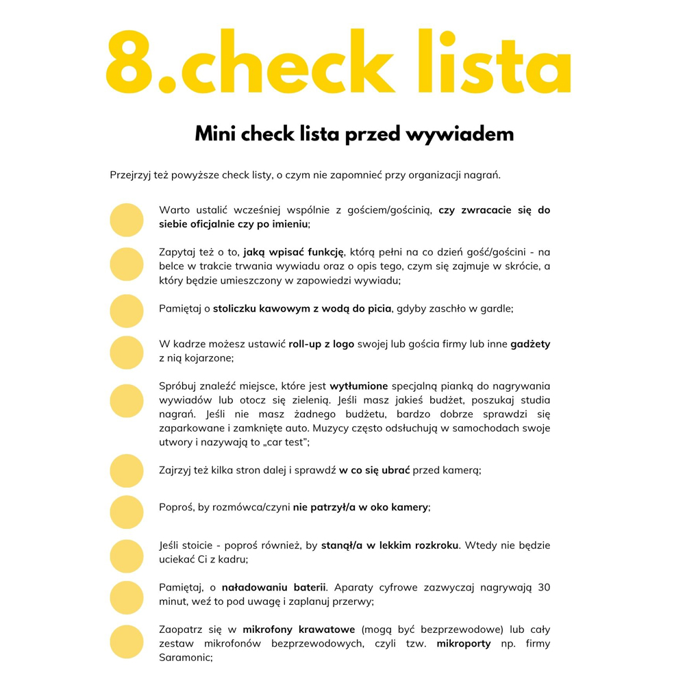 Jak przygotować się przed nagraniami video. Check listy, organizacja miejsca, stylizacja i ćwiczenia na chwilę przed wystąpieniem