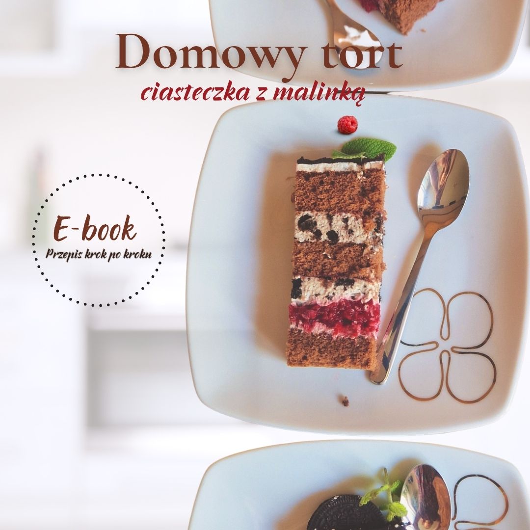 Domowy tort - ciasteczka z malinką
