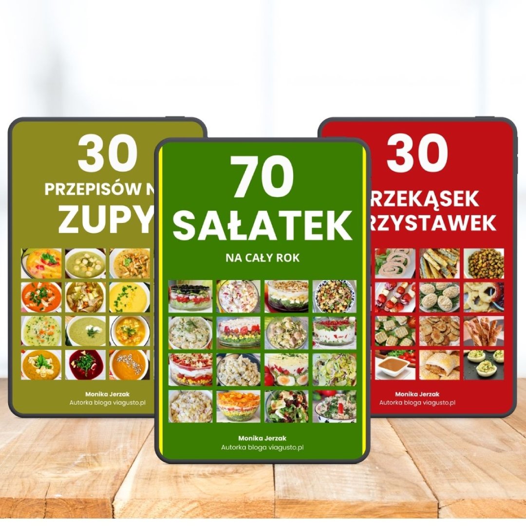 Pakiet: 70 sałatek na cały rok + 30 przepisów na zupy + 30 przekąsek i przystawek