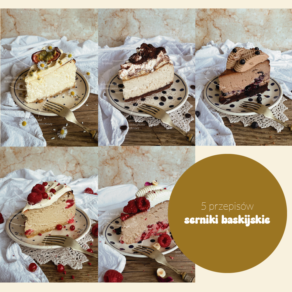 Pakiet: Wiosenne serniki + Serniki baskijskie. Krok po kroku