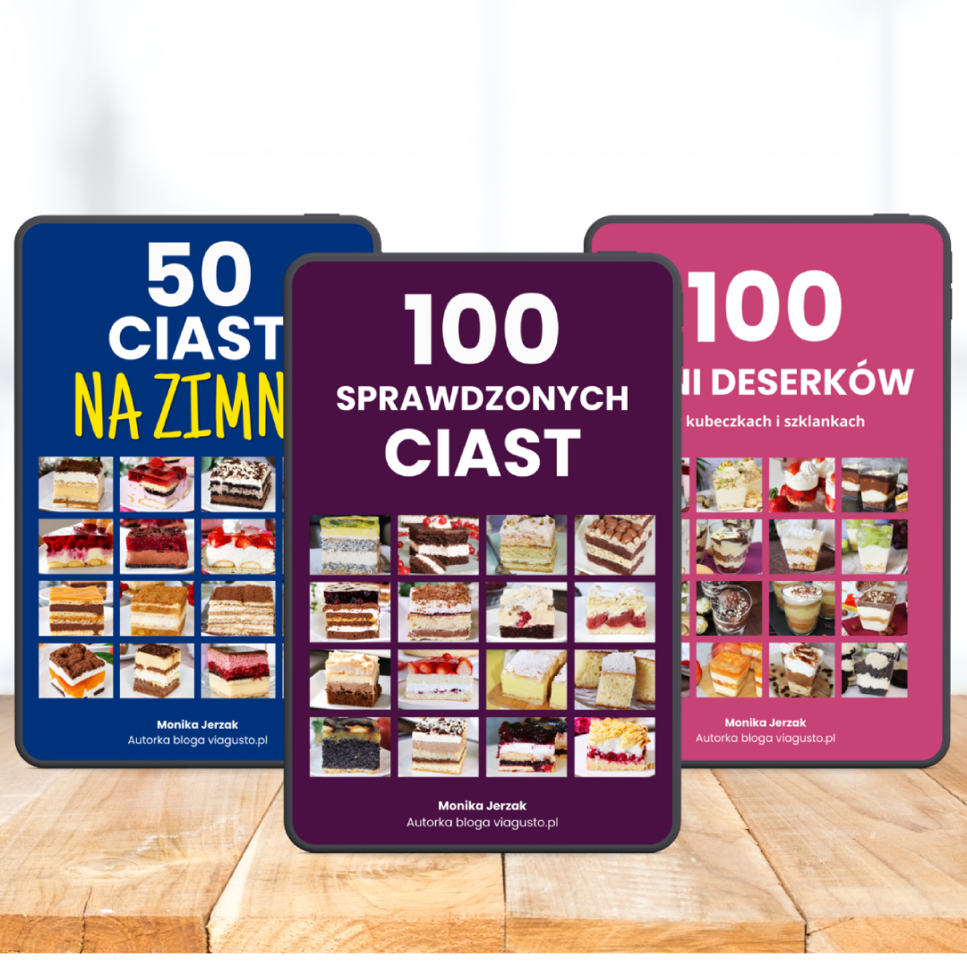 Pakiet: 50 ciast na zimno + 100 przepisów na ciasta + 100 mini deserków