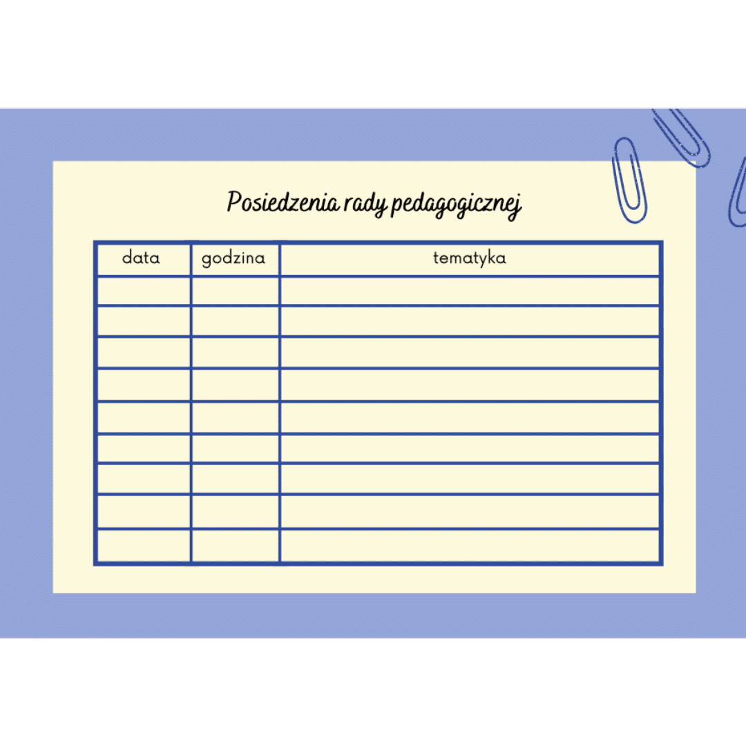planner pedagoga