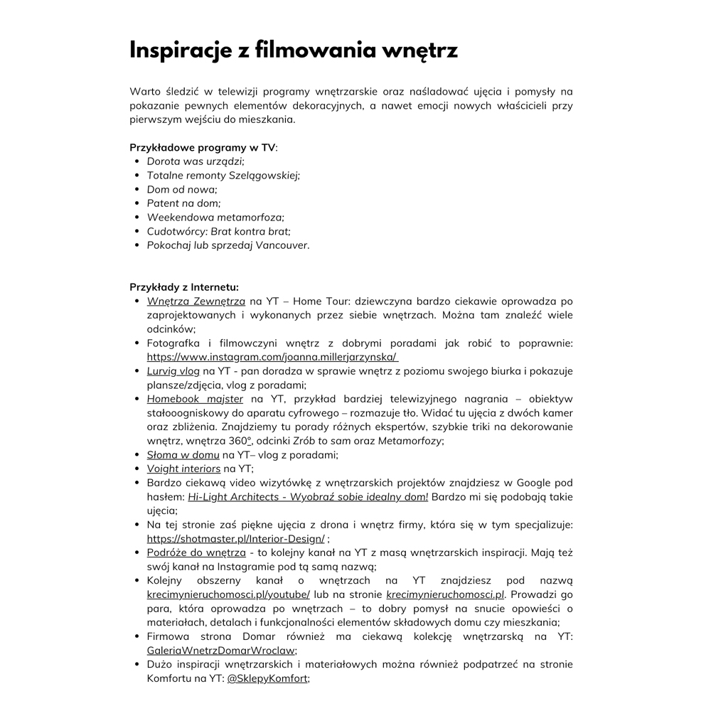 Jak nagrywać wnętrza