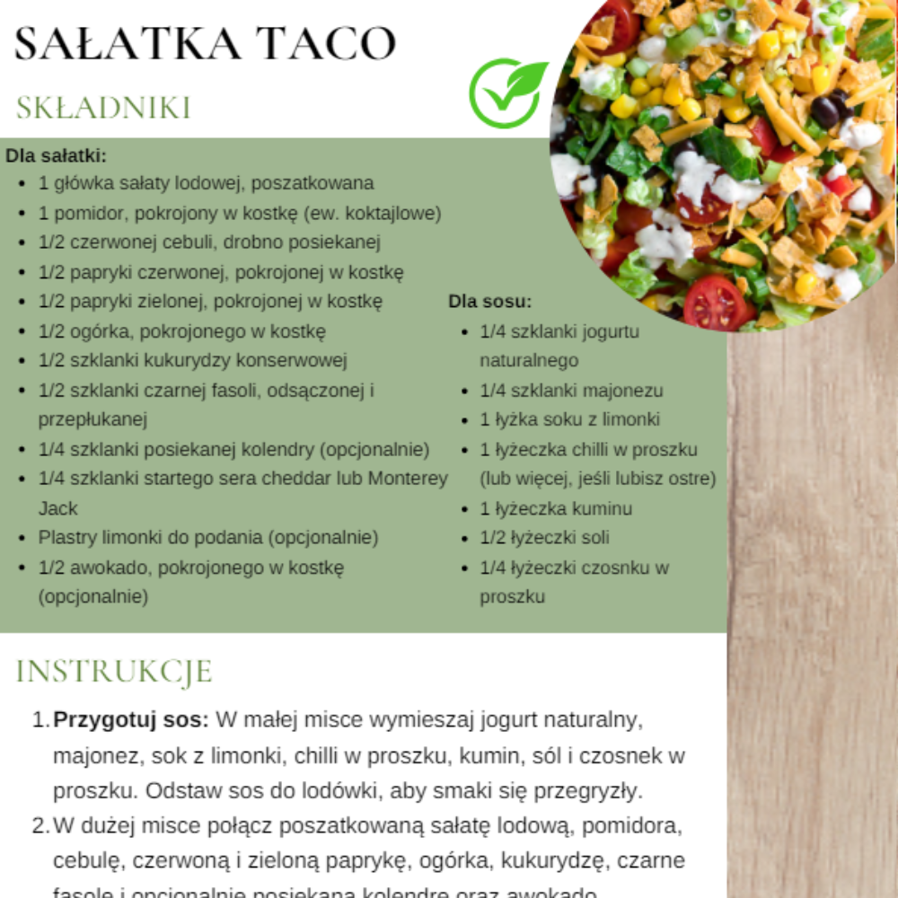 sałatka taco