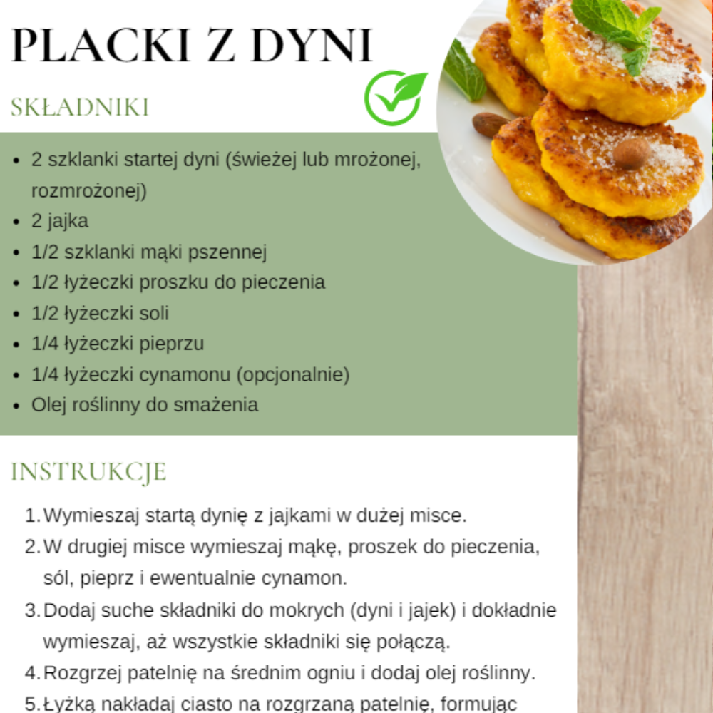 placki z dyni
