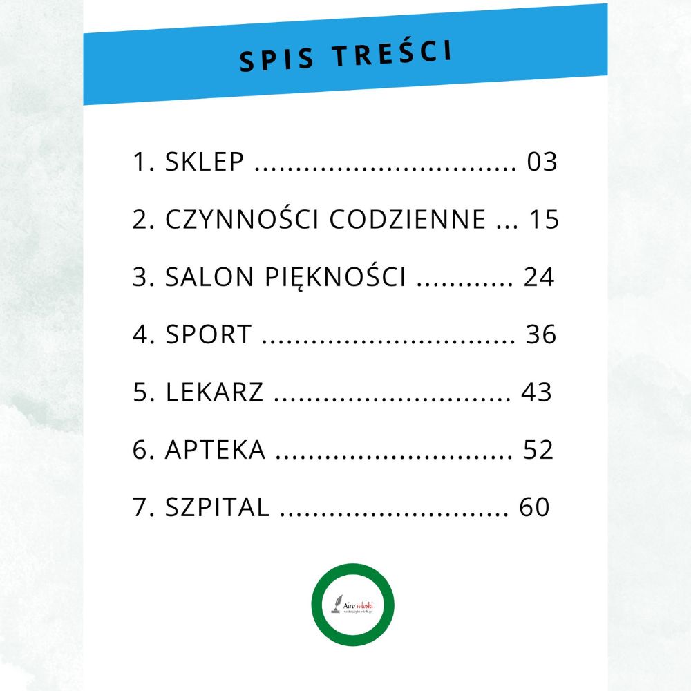 życie i zdrowie – włoskie słówka