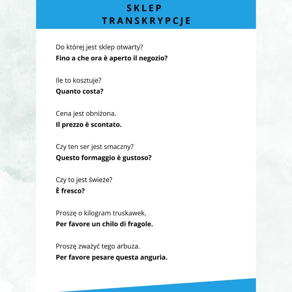 życie i zdrowie – włoskie słówka