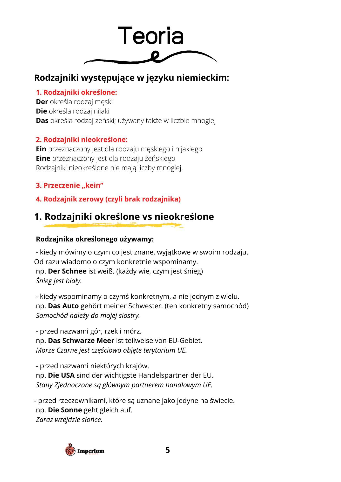 Niemieckie rodzajniki