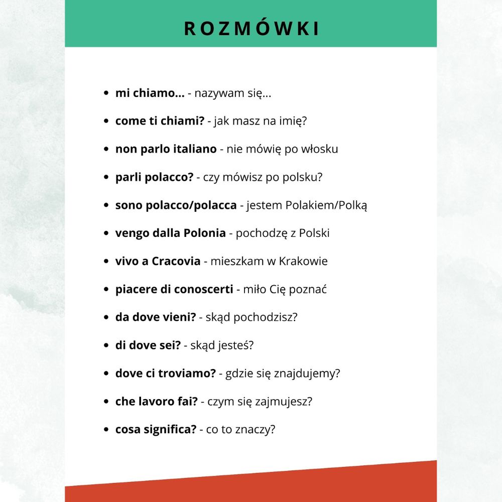 Włoski słówka tematyczne