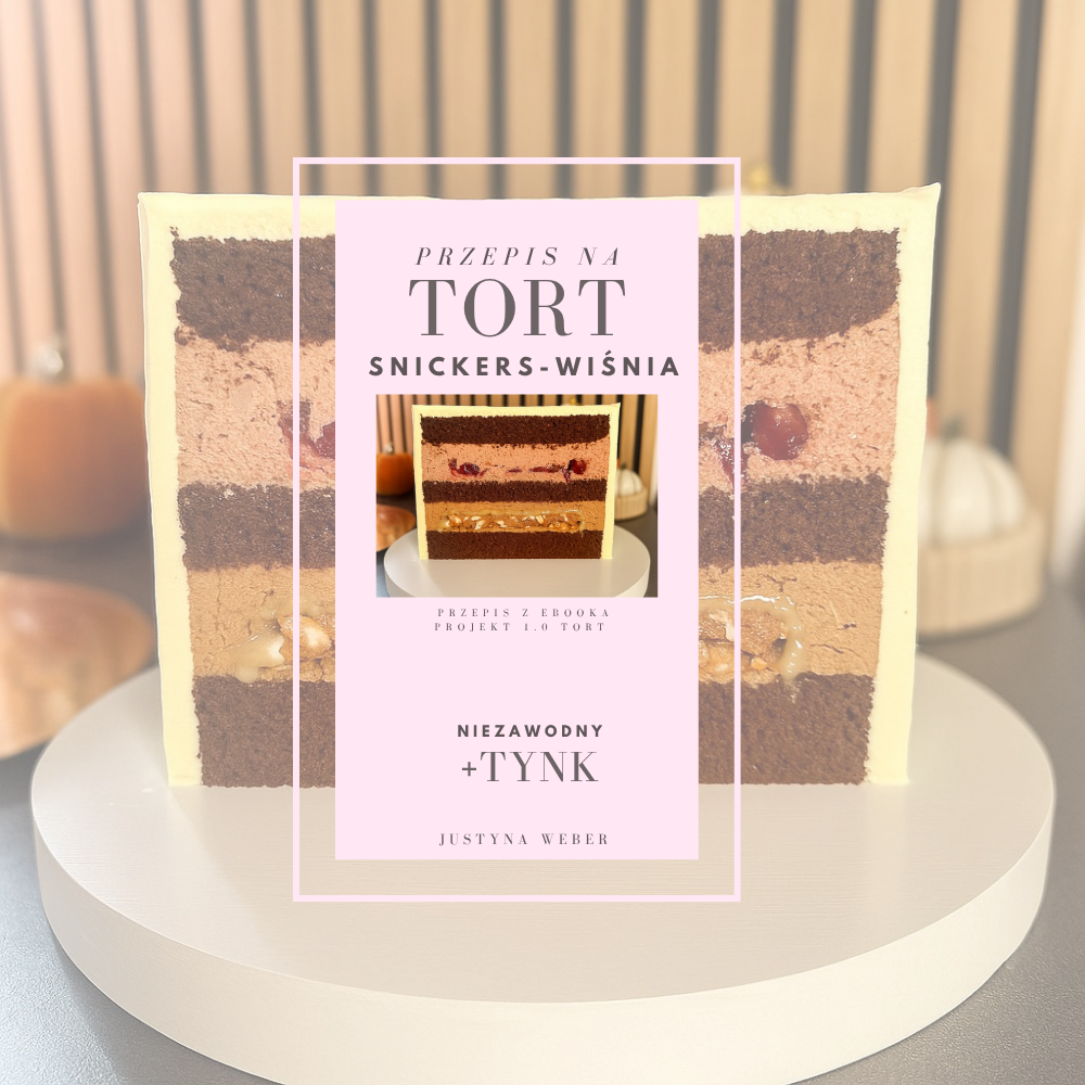 Tort Snickers-Wiśnia + Niezawodny Tynk