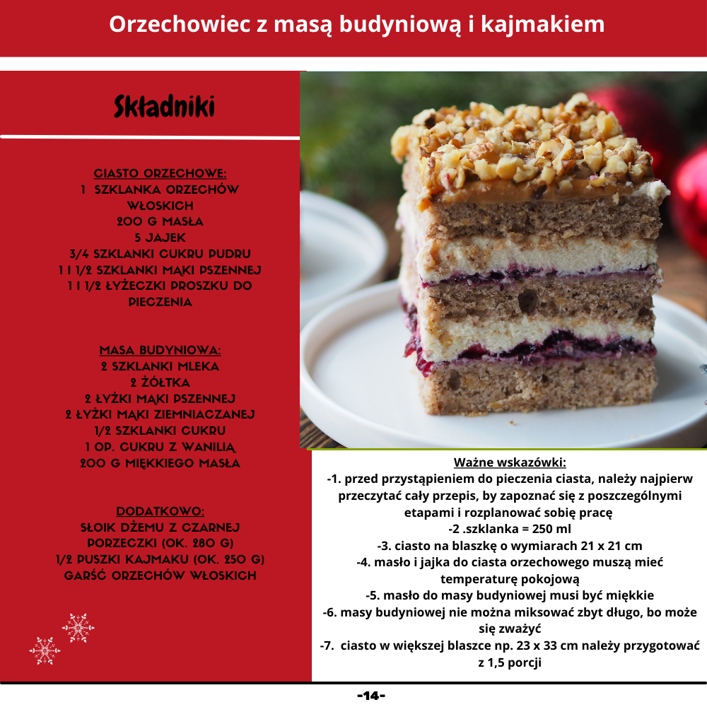 orzechowiec z kajmakiem