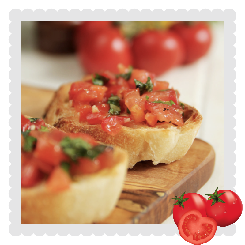 BRUSCHETTA Z POMIDORKAMI na grilla
