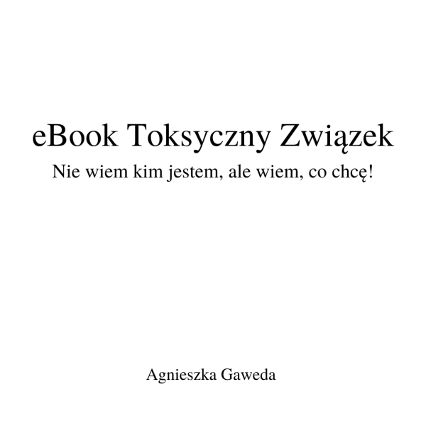 eBook Toksyczny Związek