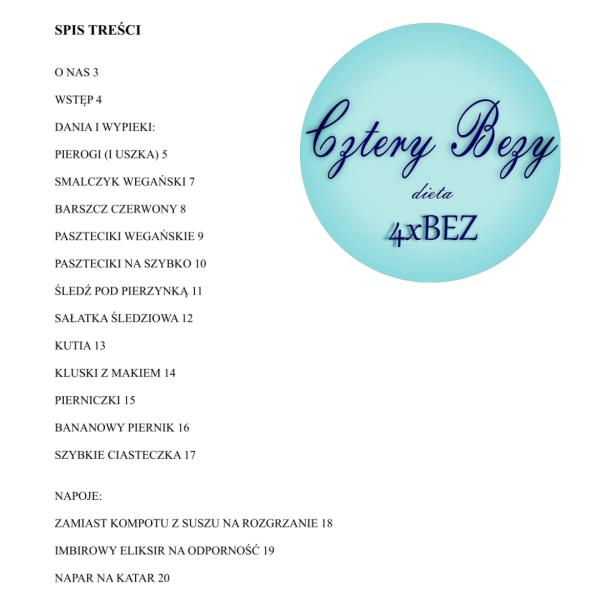 bez glutenu, mleka, jaj i cukru