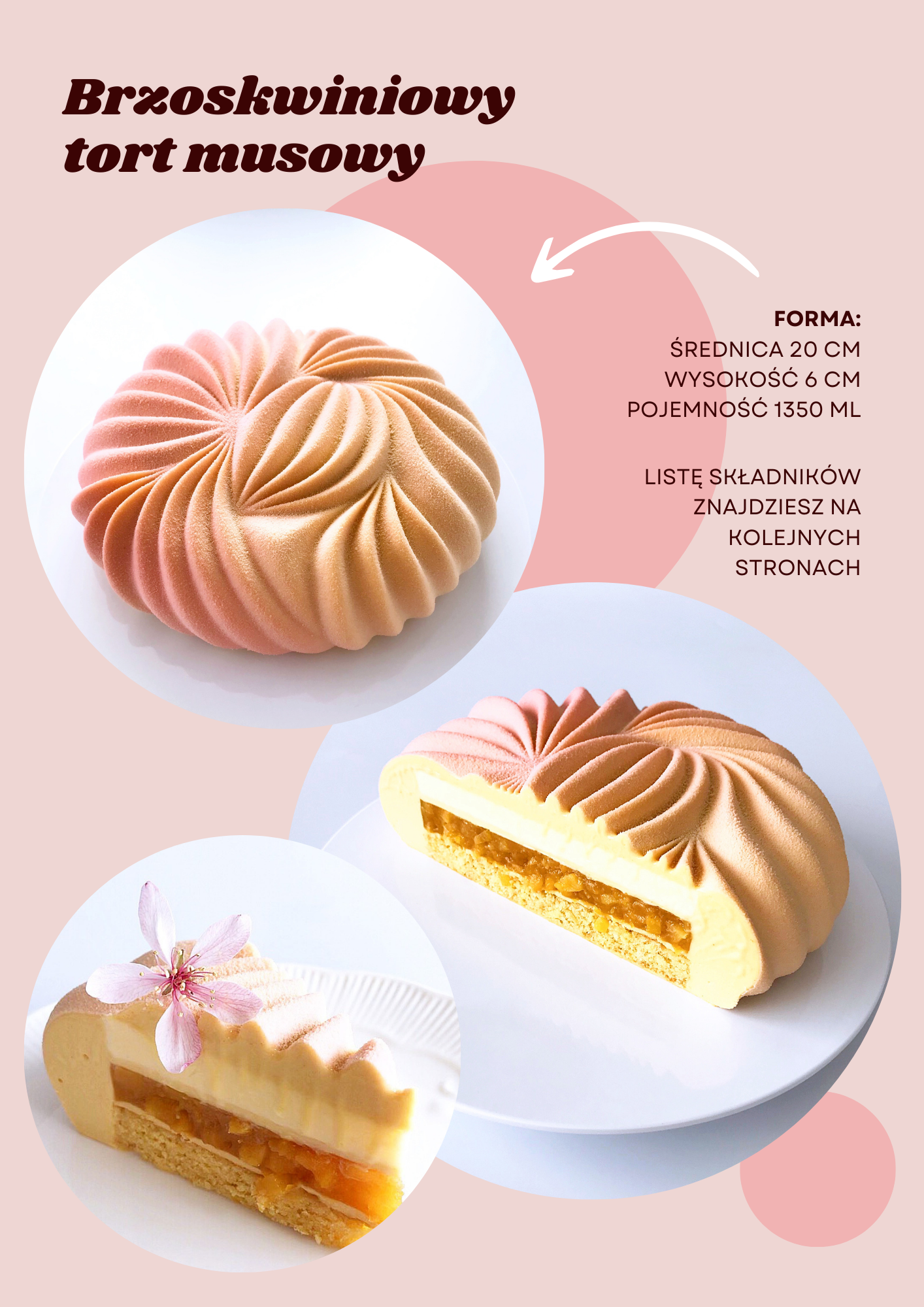 Brzoskwiniowy tort musowy