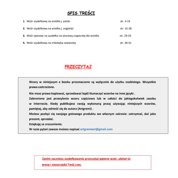 wzór szydełko aniołek