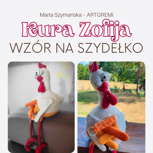 wzór szydełkowy kura