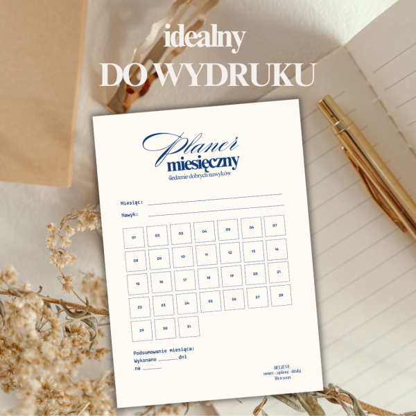 Planer Śledzenie dobrych nawyków