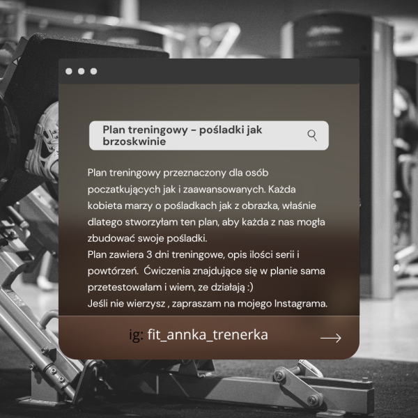 Pośladki plan treningowy