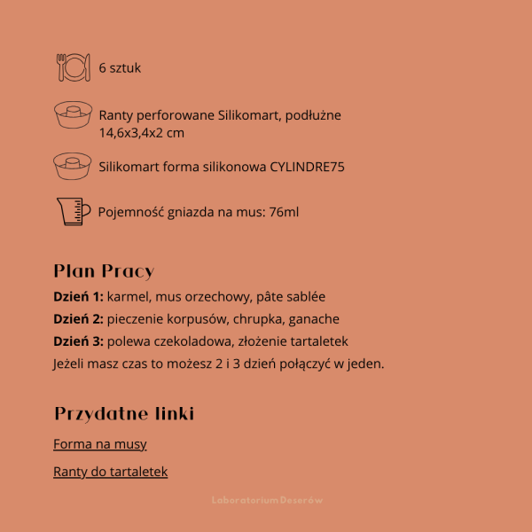 Tartaletka karmel czekolada orzechy ziemne