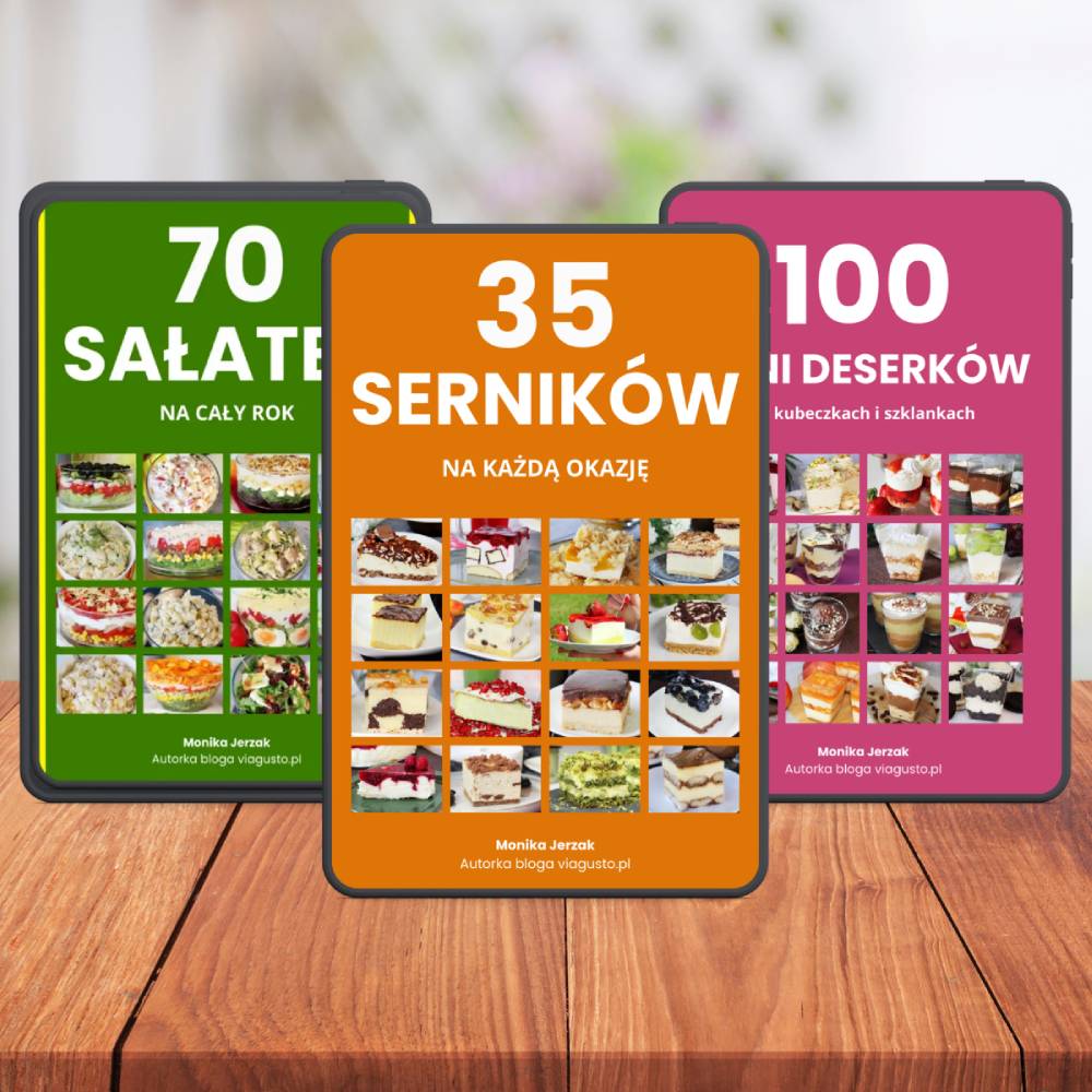Pakiet: 35 serników na każdą okazję + 100 mini deserków + 70 sałatek na cały rok